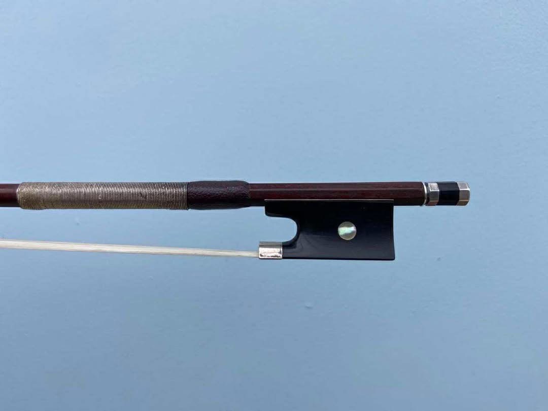 Silver-mounted violin bow by August Moritz Knopf