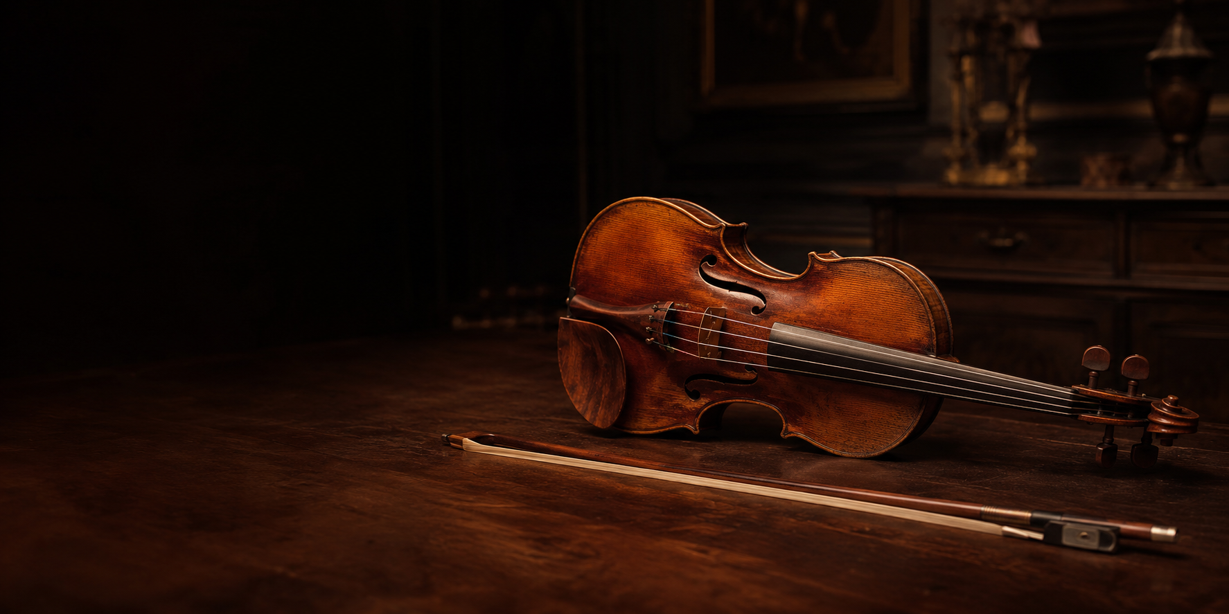 Fine antique violin presented by Rukin Fine Violins and Bows